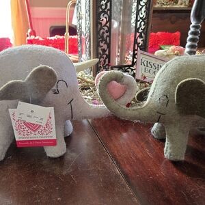 Adorable Elephant Plush Set with Heart